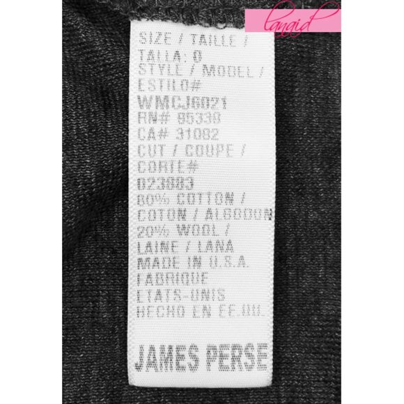 James Perse Henley Dress Deep Charcoal Melange Heathered V-Neck Ruched Mini 0 XS - Picture 7 of 8